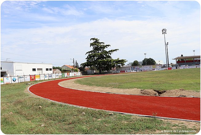 Travaux Piste athlétisme - Juillet 2023