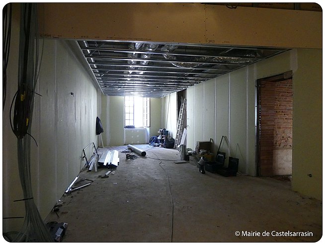 Intérieur du bâtiment en travaux