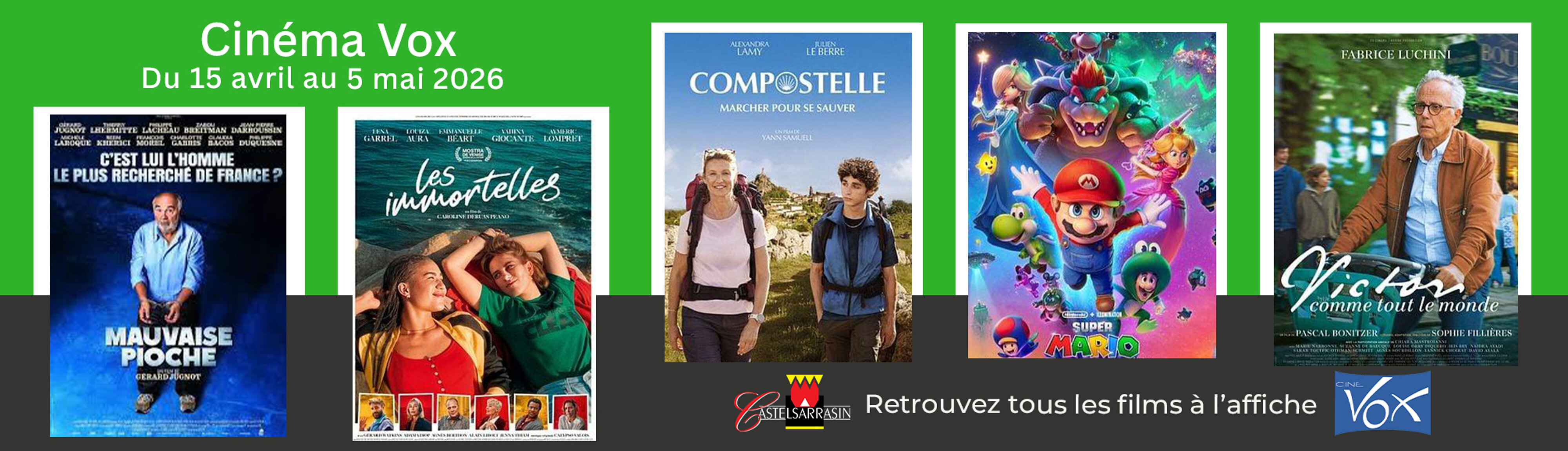 Retrouvez le programme du cinéma à l'affiche du 15 avril au 5 mai 2026