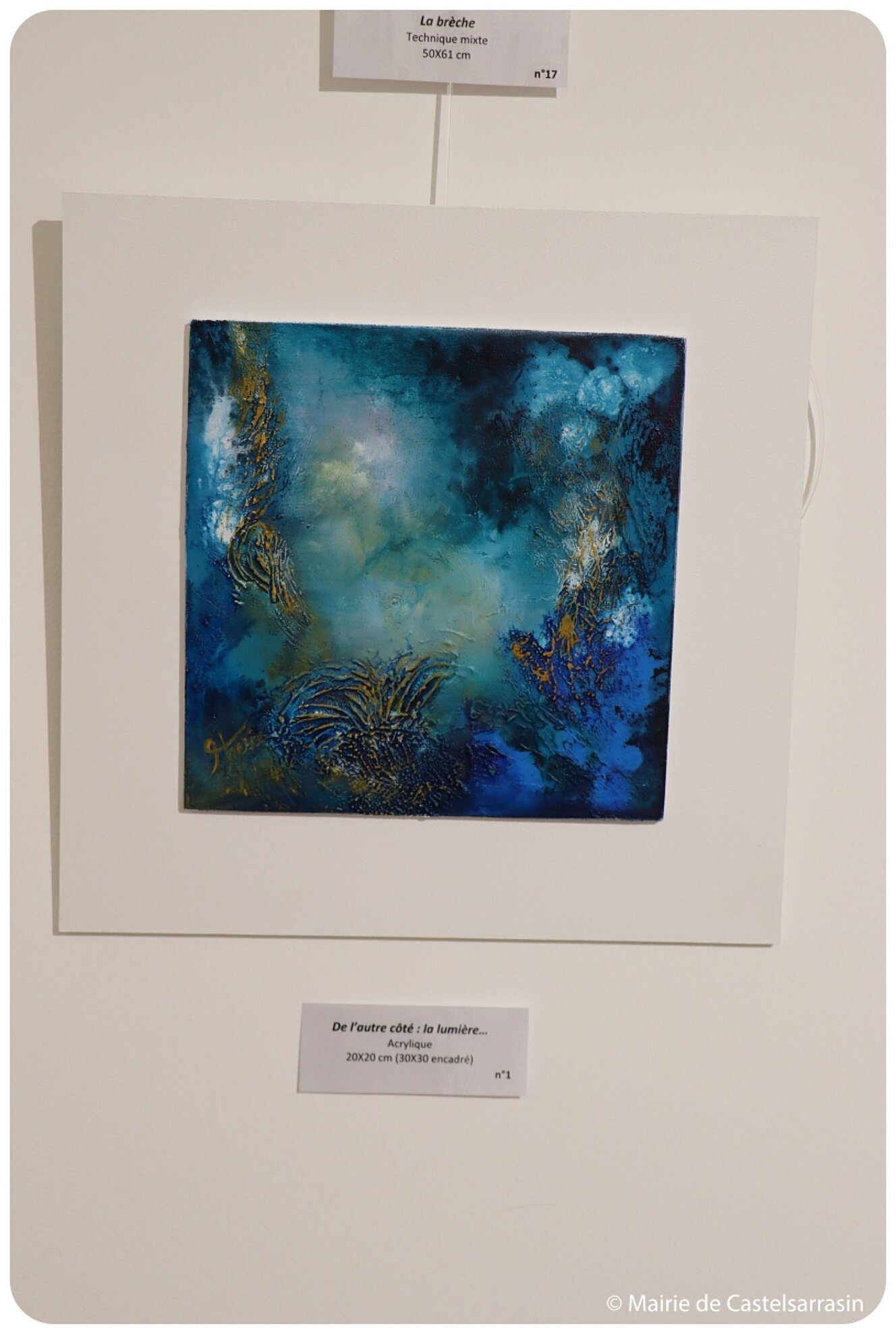 Tableau intitulé de l'autre côté : la lumière Tableau intitulé de l'autre côté : la lumière