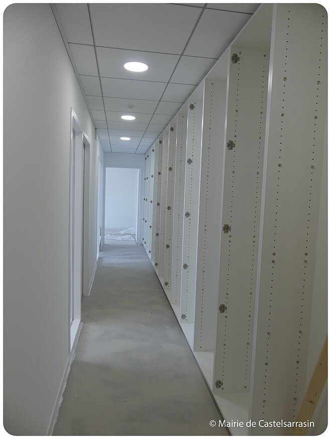 Couloir en travaux Couloir en travaux