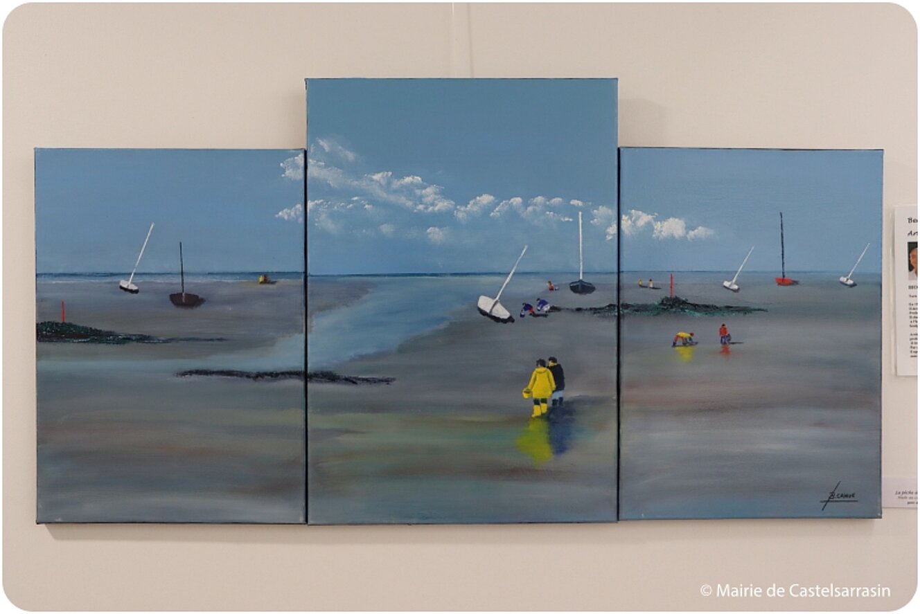 Exposition Dans le bleu de la mer par l'artiste Bernard Cahue