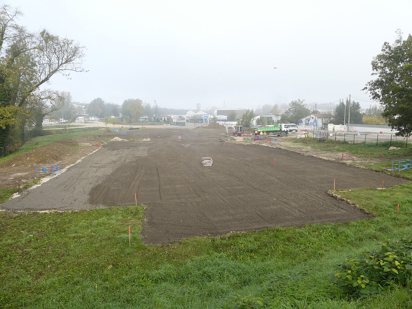 Zone de l'aire de camping-car délimitée Zone de l'aire de camping-car délimitée