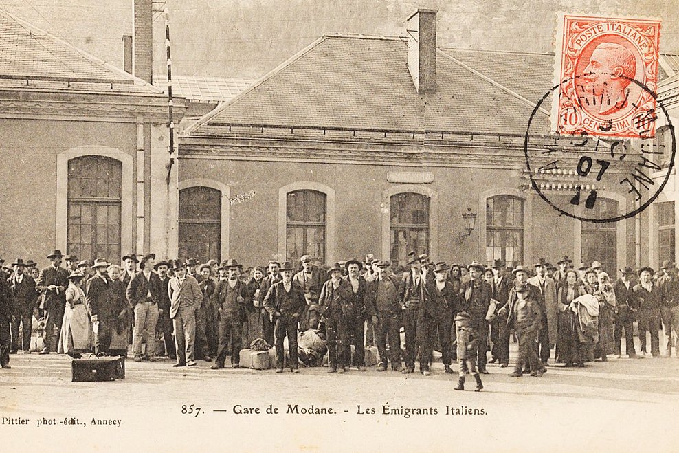 Gare de Modane, les émigrants italiens