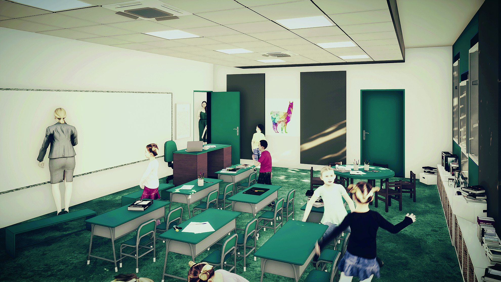 Simulation des futures salles de classe Simulation des futures salles de classe