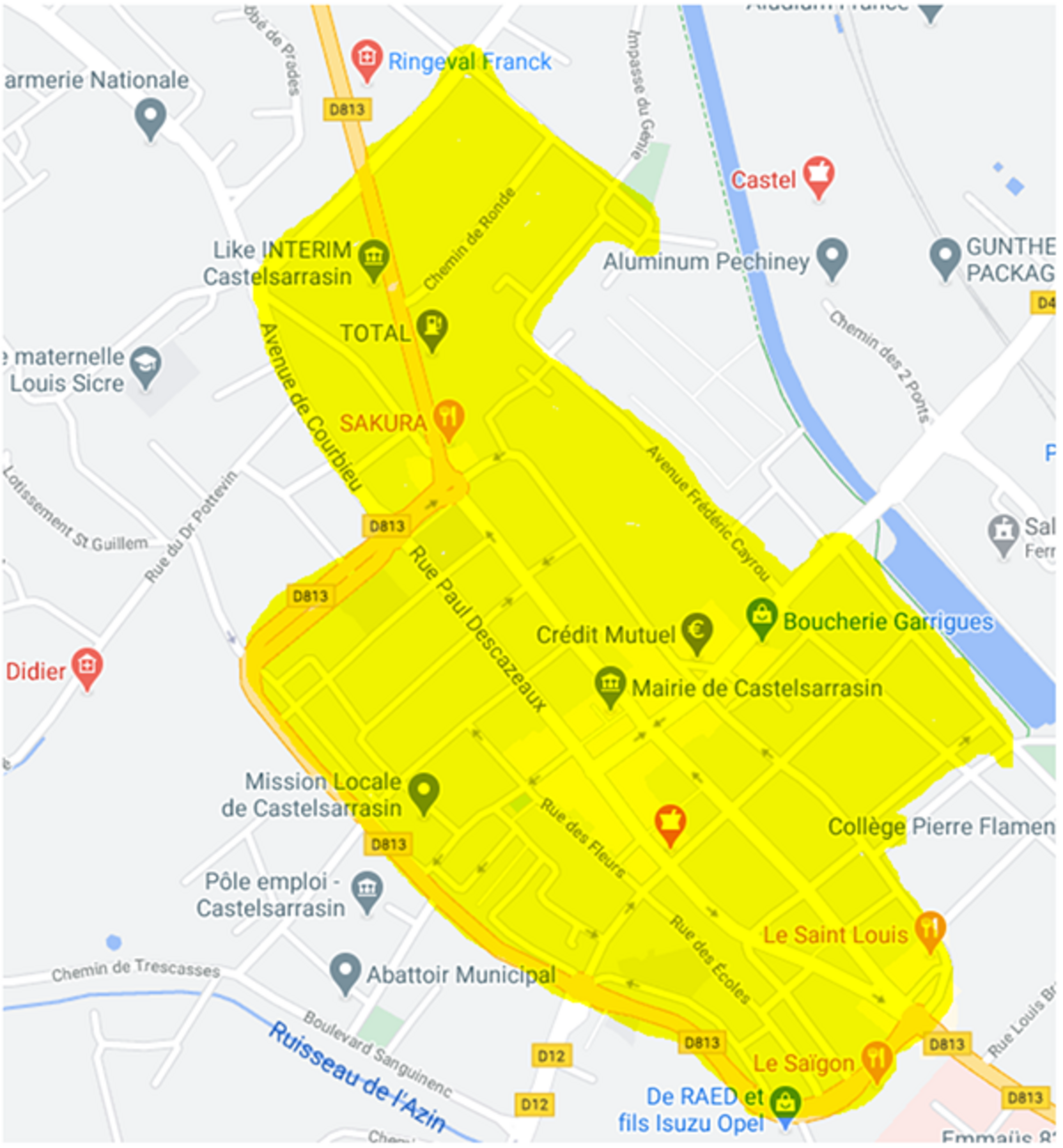 Périmêtre de l'aide aux commerces Périmêtre de l'aide aux commerces