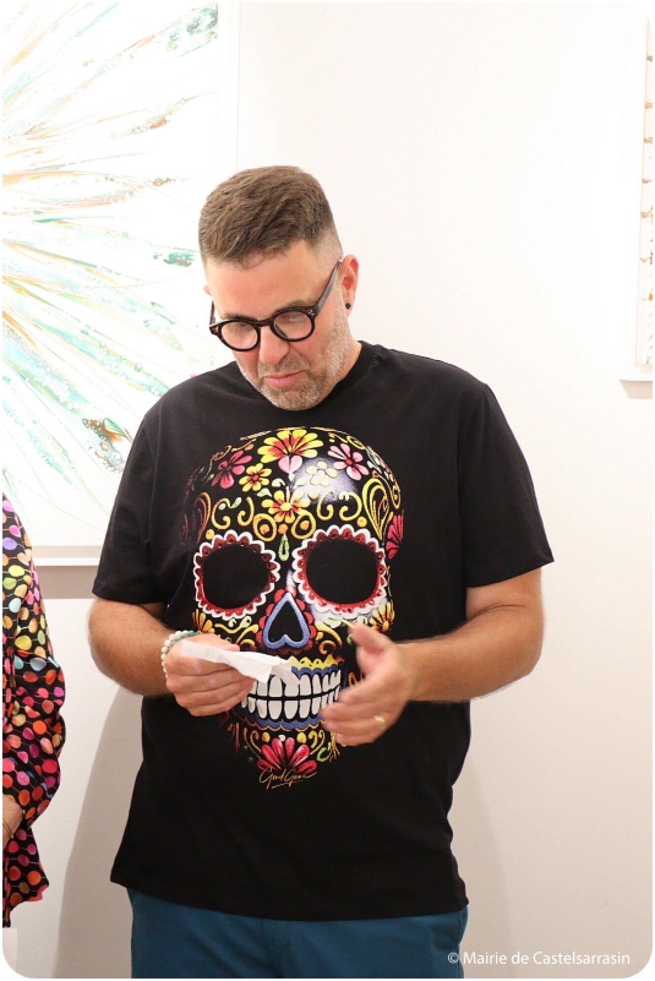 Photos du vernissage de l'exposition des oeuvres de l'artiste peintre Jérôme Tuffal