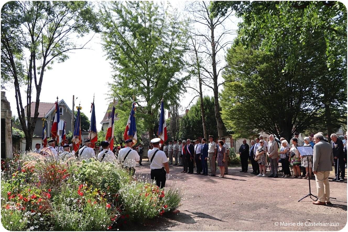 Cérémonie des 80 ans de la Libération de Castelsarrasin le 20 aout 2024