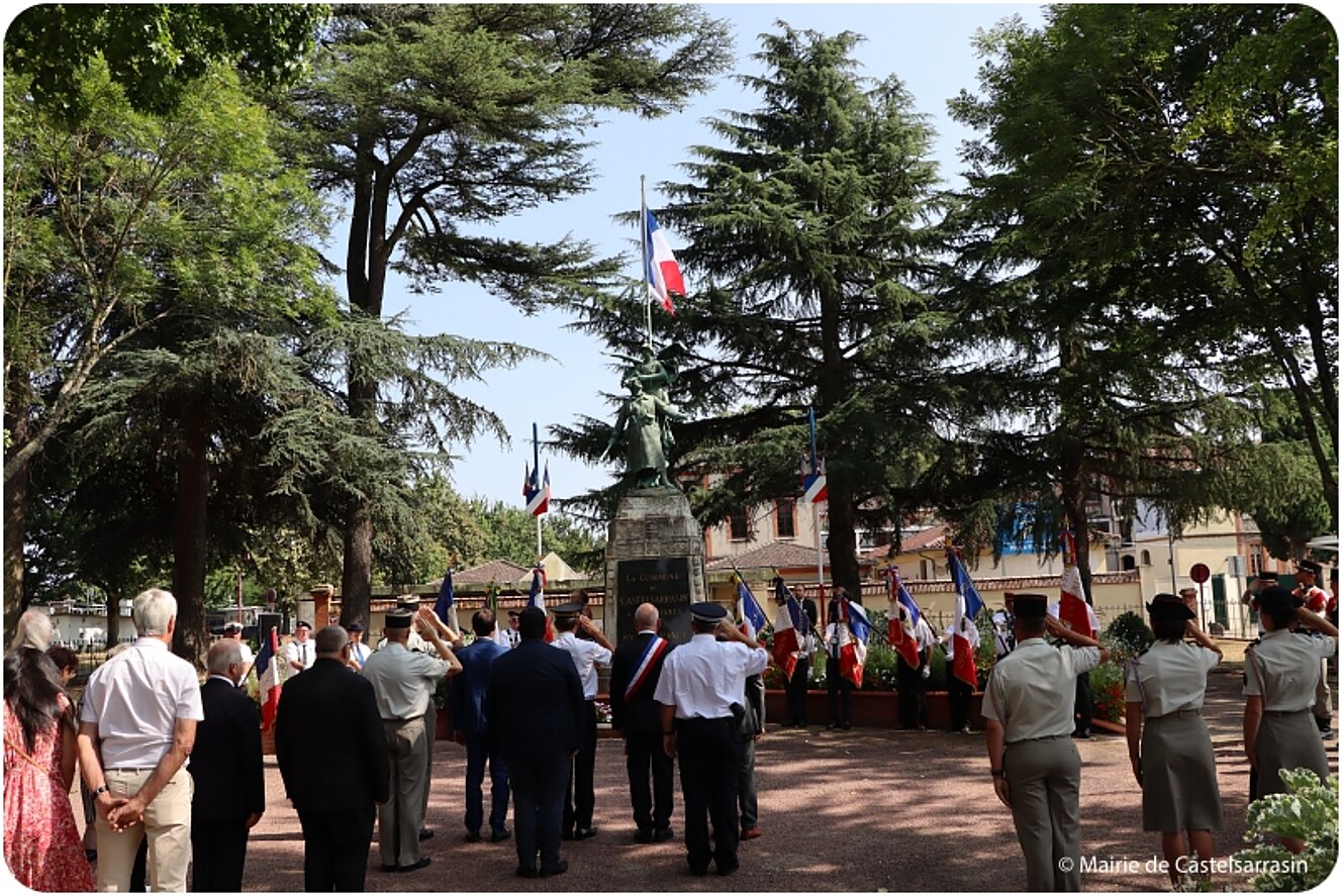 Cérémonie des 80 ans de la Libération de Castelsarrasin le 20 aout 2024