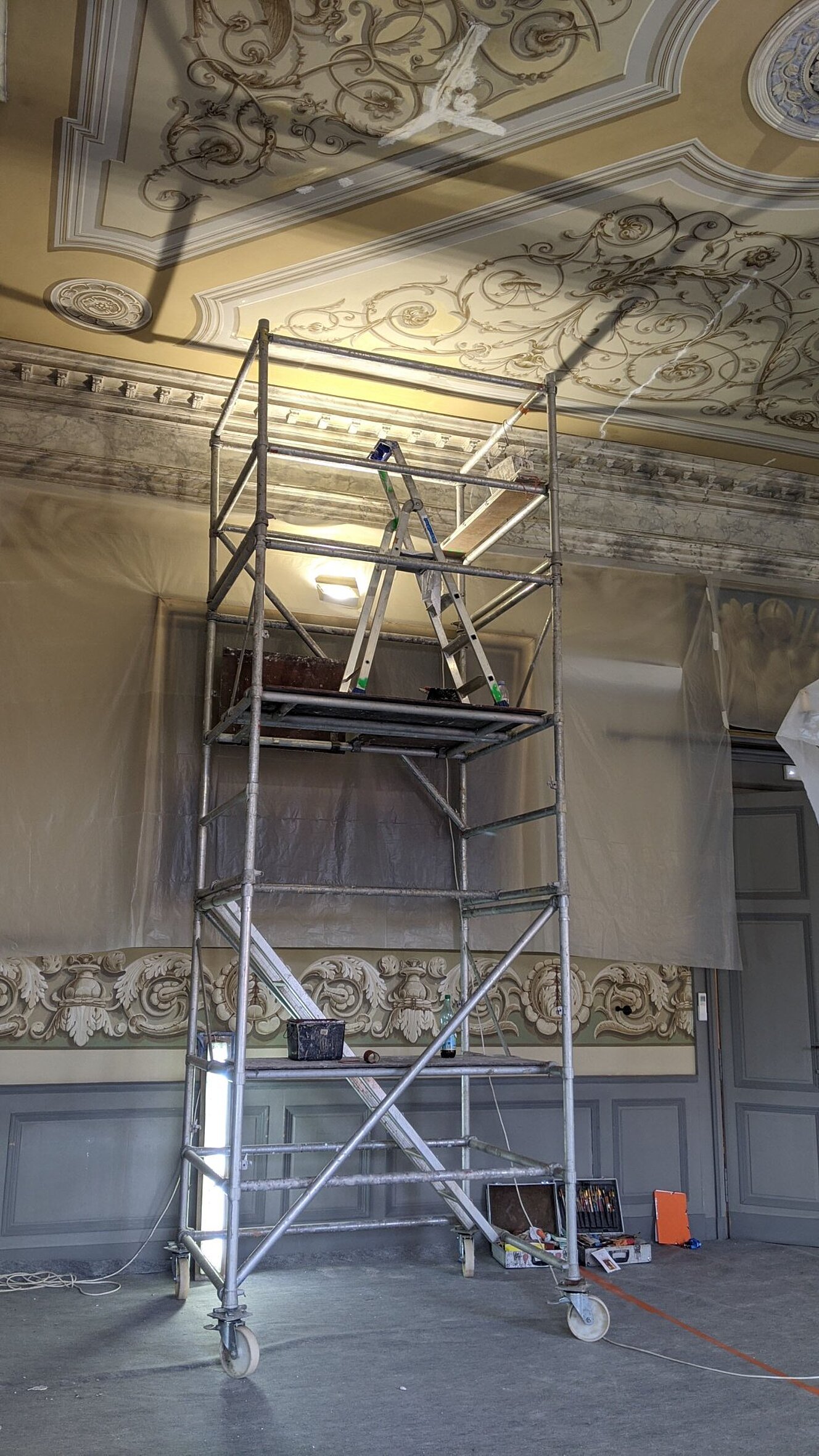 Rénovation plafond salon Henri Pottevin, salle des mariages Rénovation plafond salon Henri Pottevin, salle des mariages