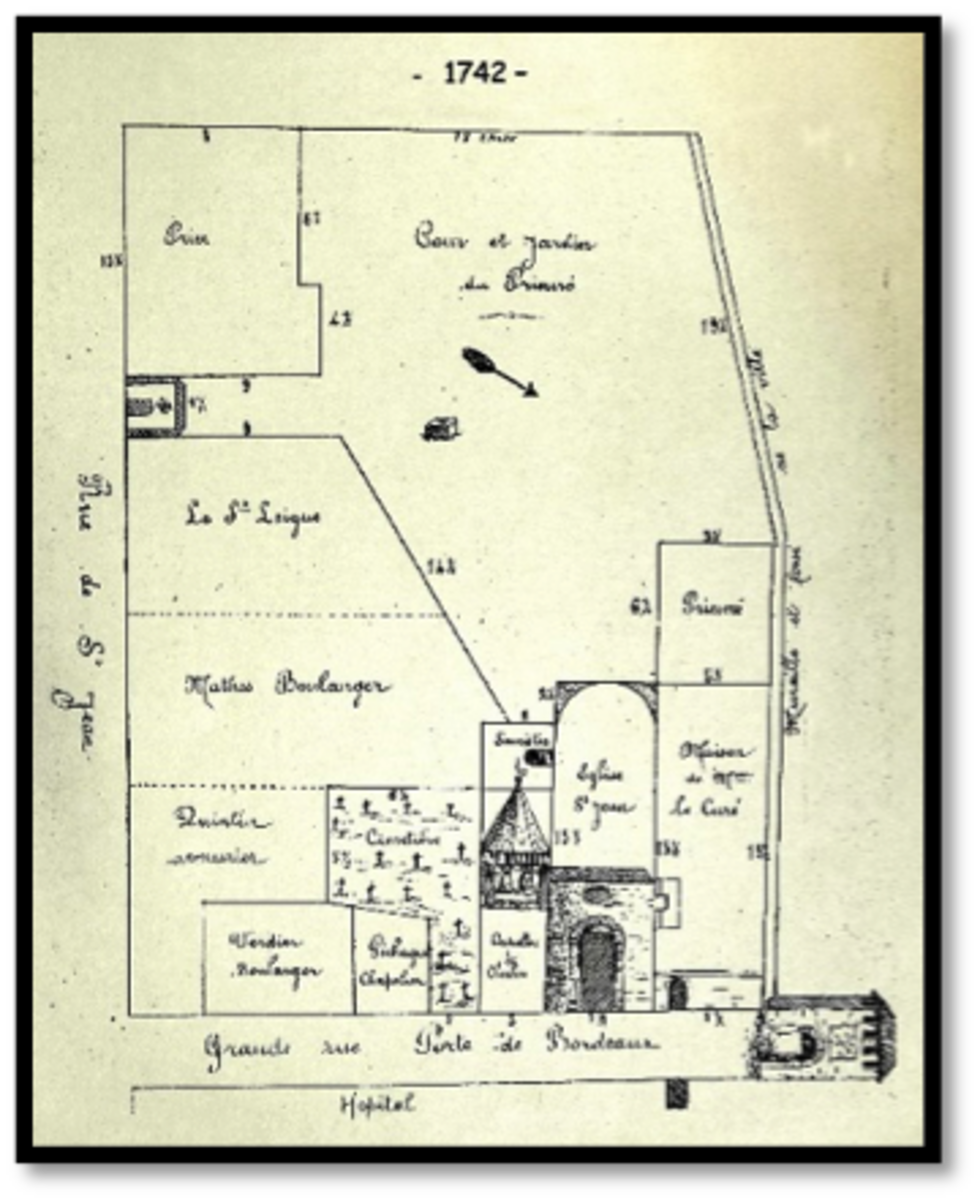 Plan du prieuré de Saint-Jean Plan du prieuré de Saint-Jean
