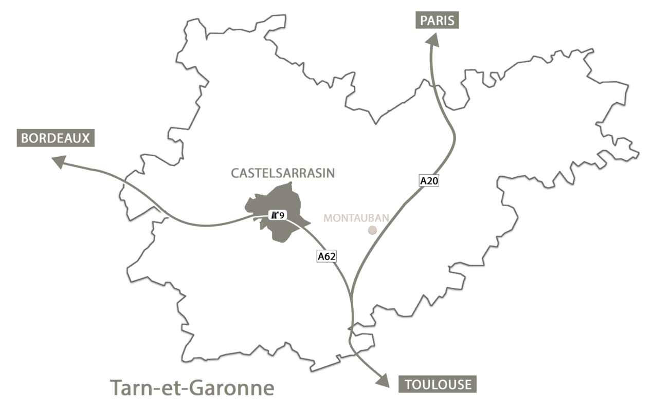Carte Castelsarrasin 