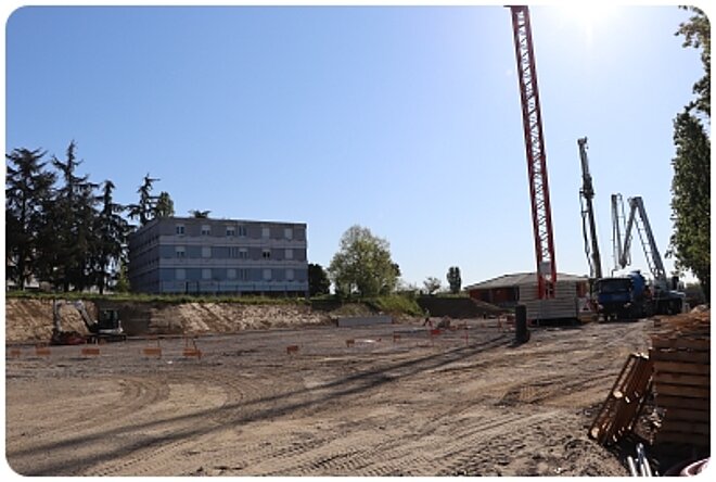 Début du chantier avec les travaux de terrassement