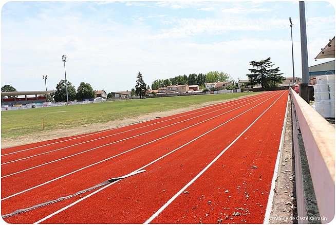 Travaux Piste athlétisme - Juillet 2023