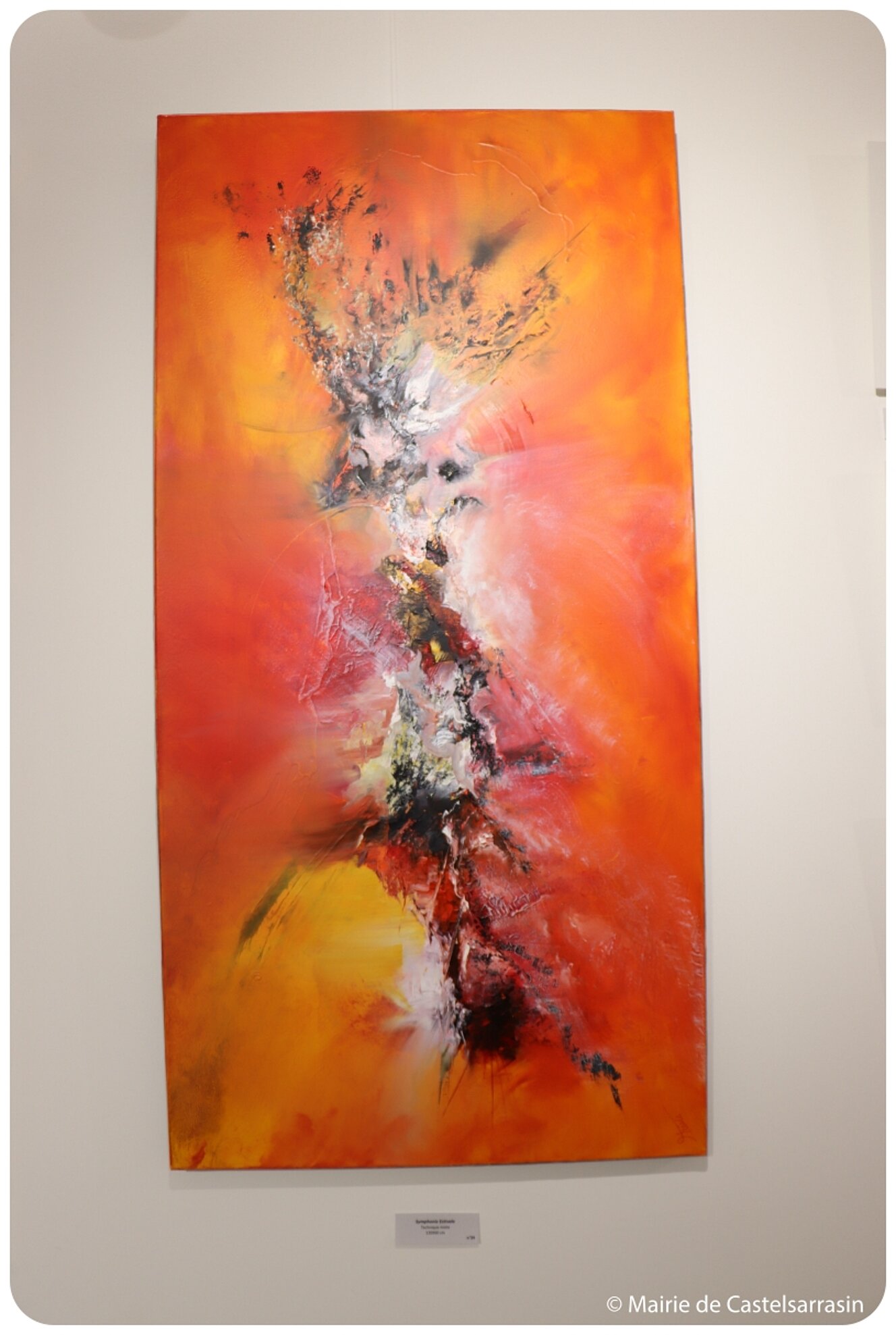 Tableau de l'exposition, dans les teintes oranges Tableau de l'exposition, dans les teintes oranges