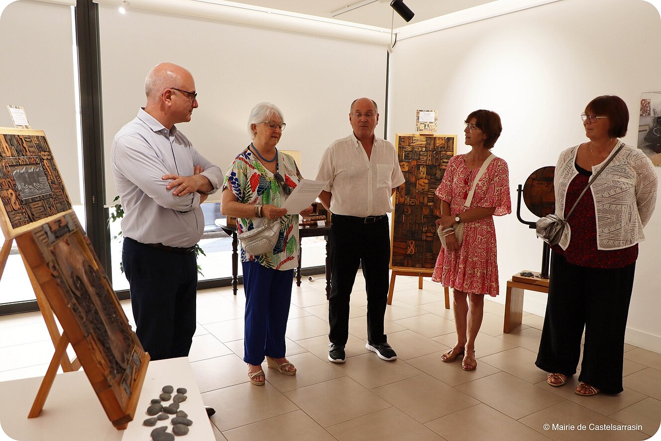 Photos du vernissage de l'exposition "La lettre dans tous es états" de l'artiste Philippe LANDRY (1er juillet 2025)