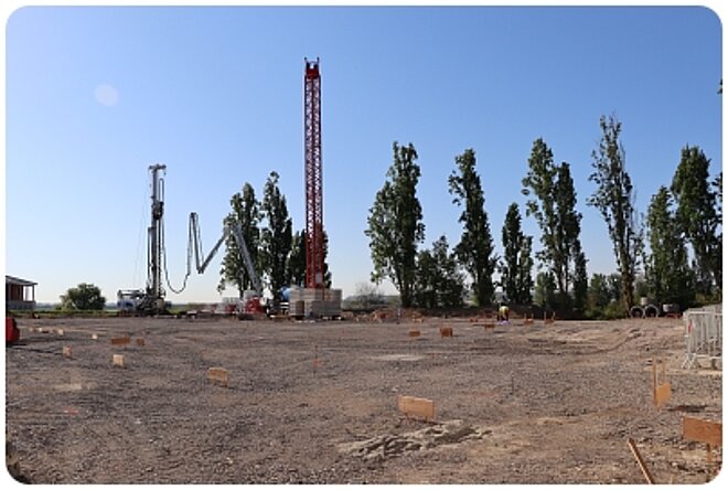 Début du chantier avec les travaux de terrassement