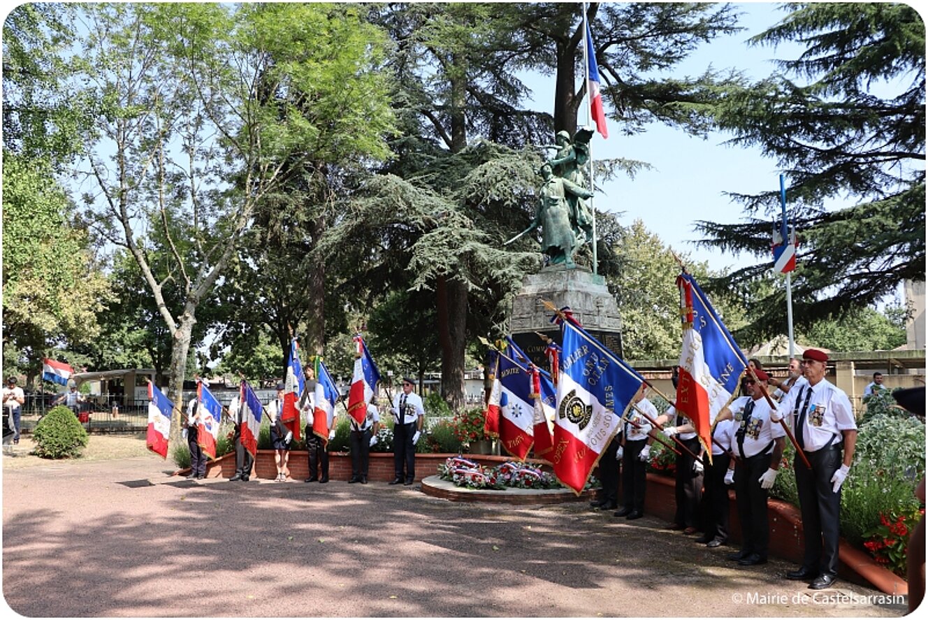 Cérémonie des 80 ans de la Libération de Castelsarrasin le 20 aout 2024