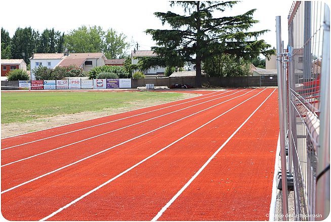 Travaux Piste athlétisme - Juillet 2023