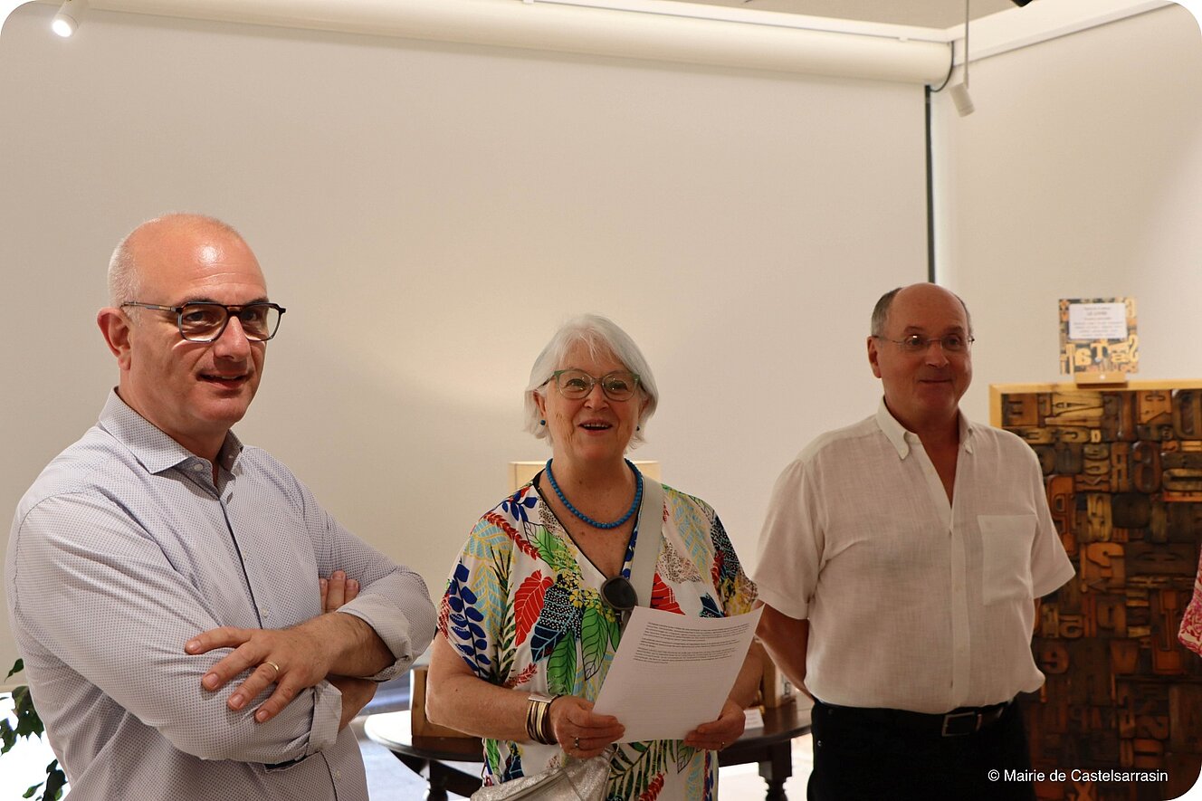 Photos du vernissage de l'exposition "La lettre dans tous es états" de l'artiste Philippe LANDRY (1er juillet 2025)