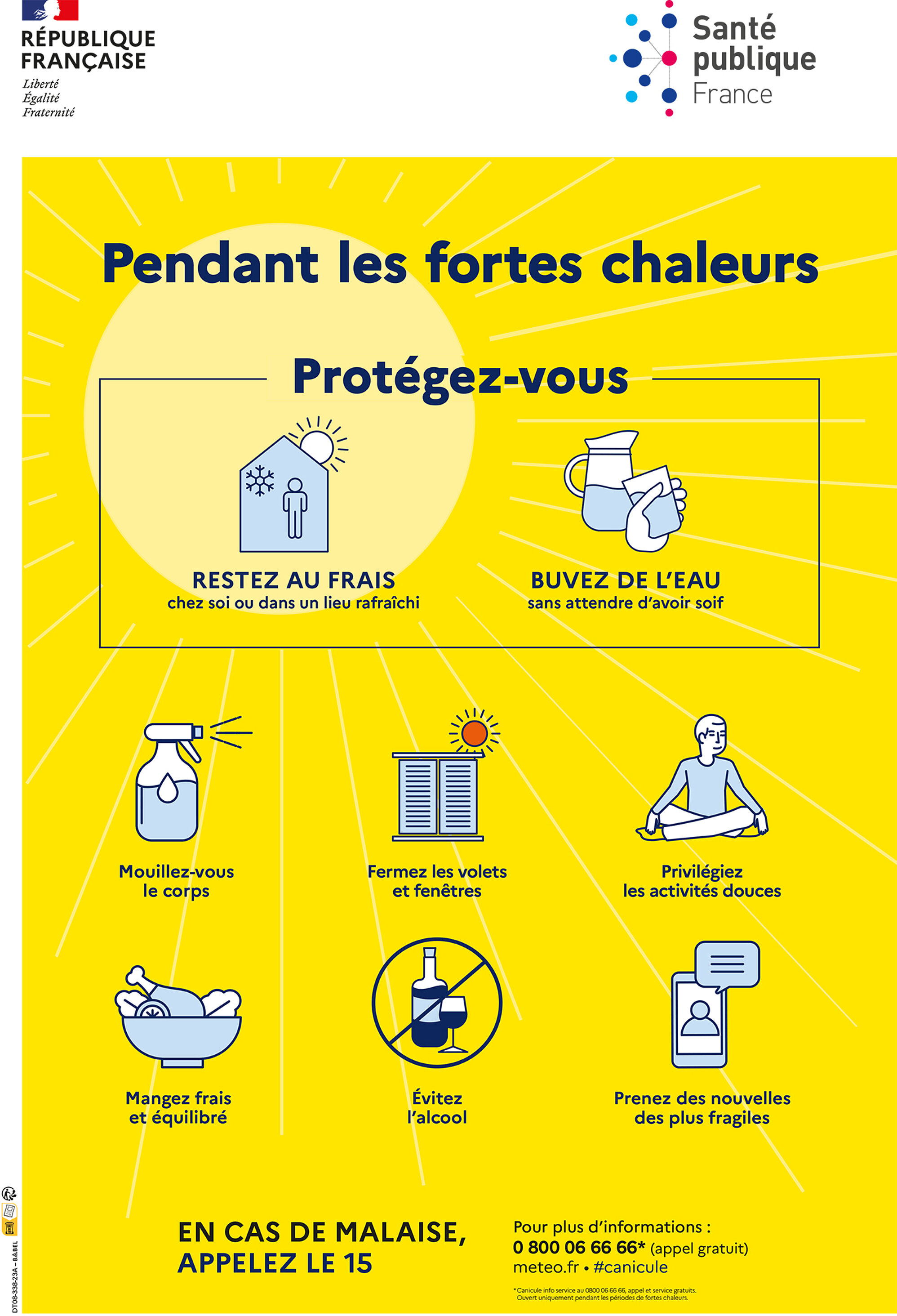 Pendant les fortes chaleurs, protégez-vous ! Pendant les fortes chaleurs, protégez-vous !