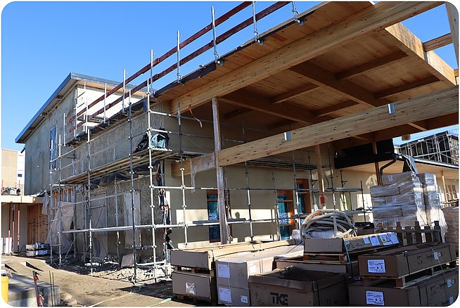 Travaux sur l'entrée de l'école