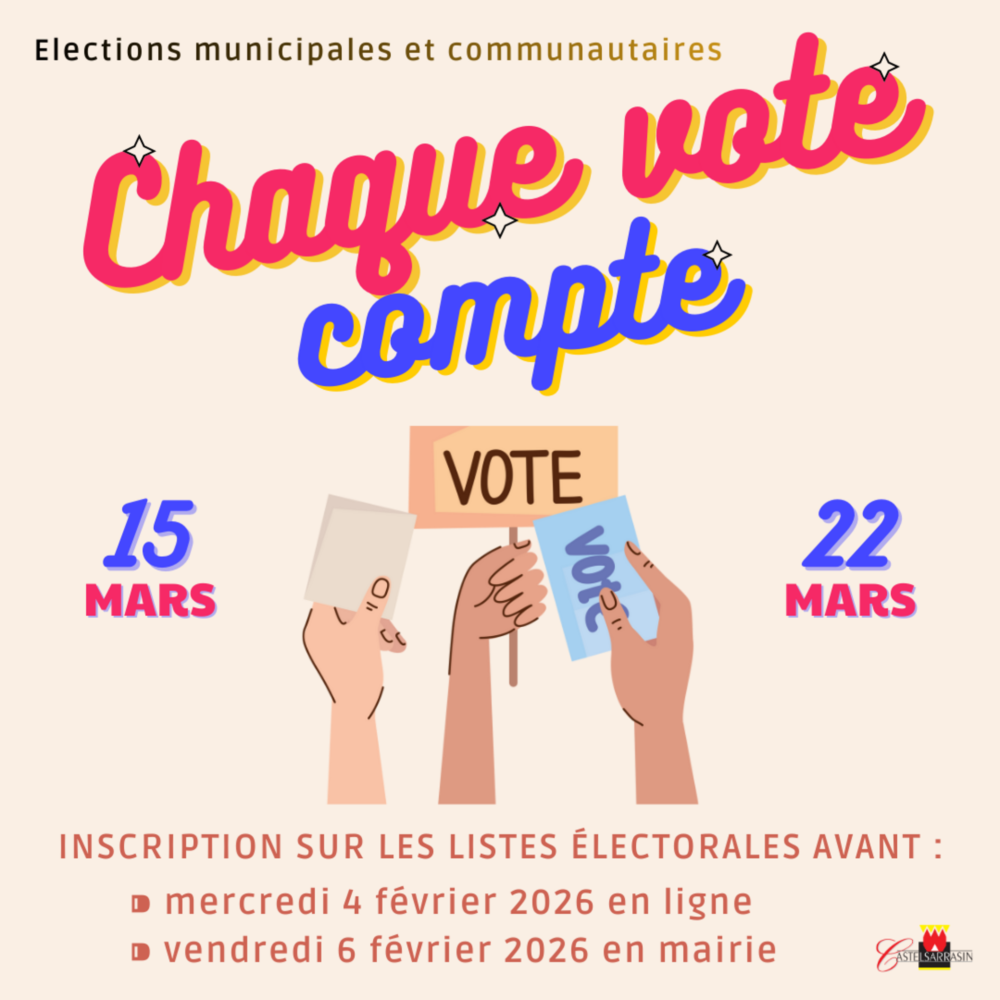 Elections 2026 - Chaque voix compte !