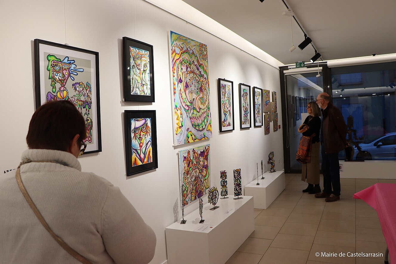 Vernissage de l'exposition Art Duo avec les artistes Françoise Gacon et Jean-Luc Hugonenc