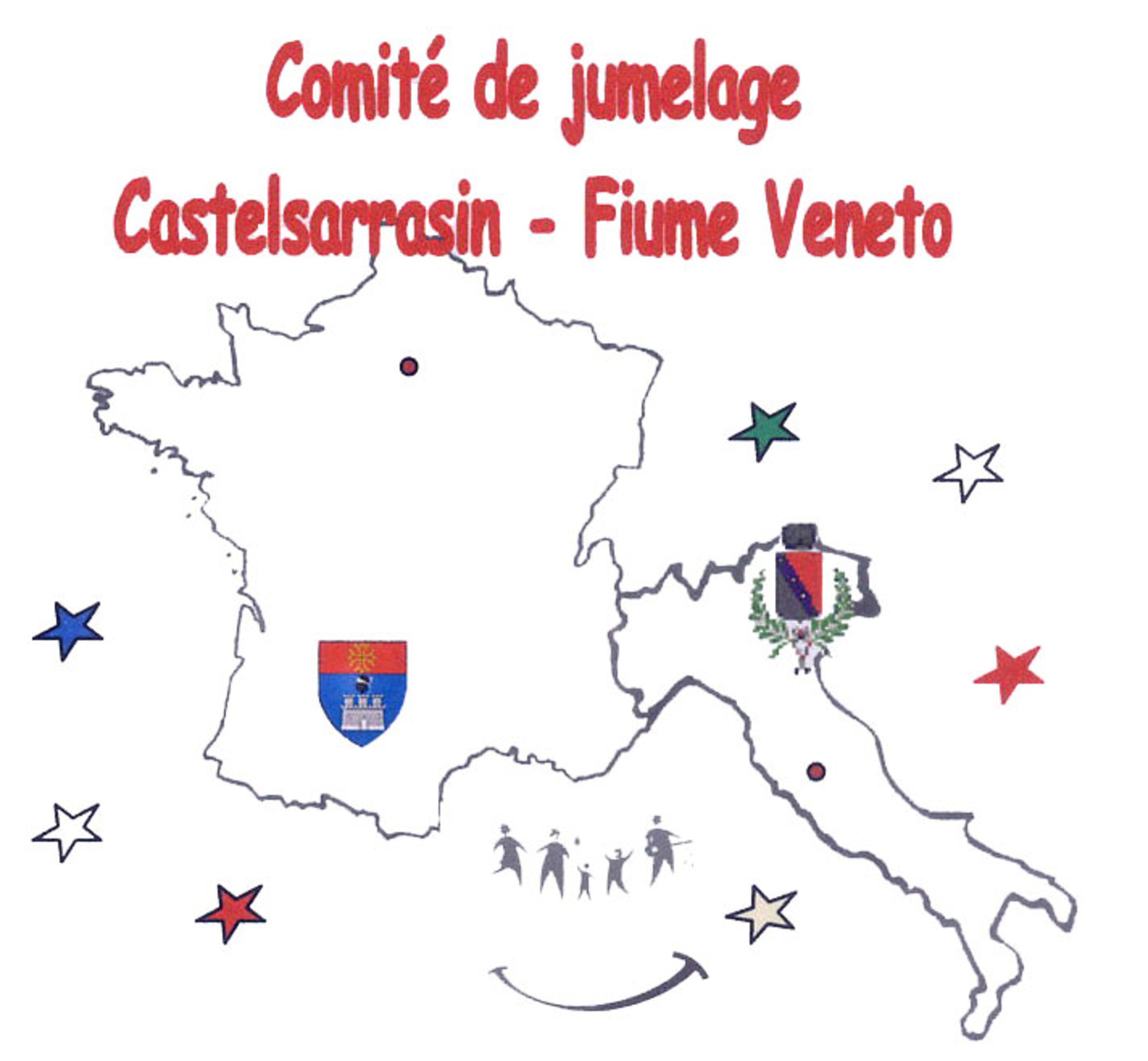 Logo du comité de jumelage castelsarrasin - fiume veneto
