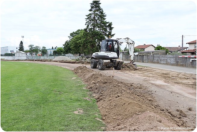 Travaux Piste athlétisme - Juin 2023