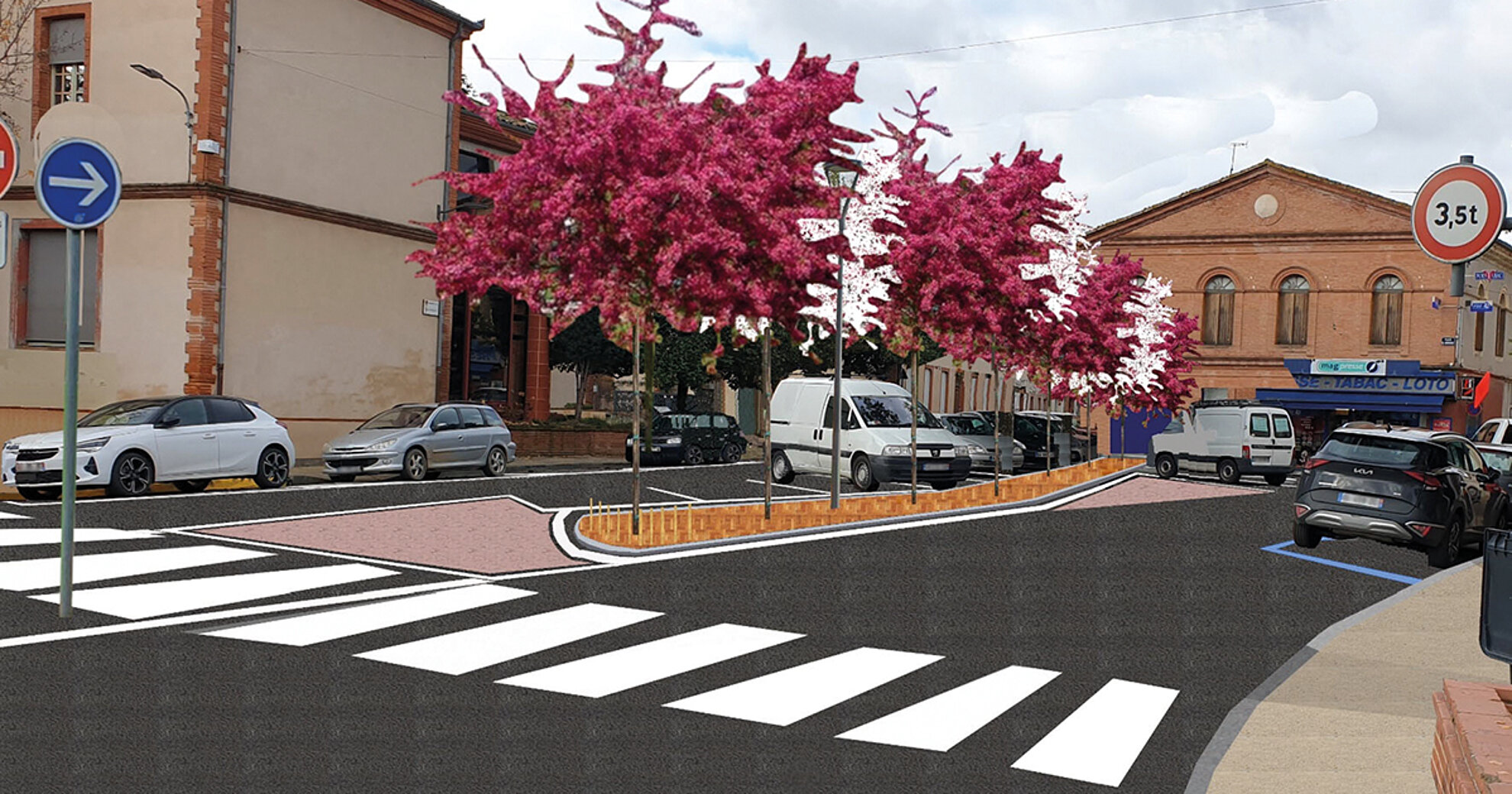 Projection du réaménagement de la Place Omer Sarraut Projection du réaménagement de la Place Omer Sarraut