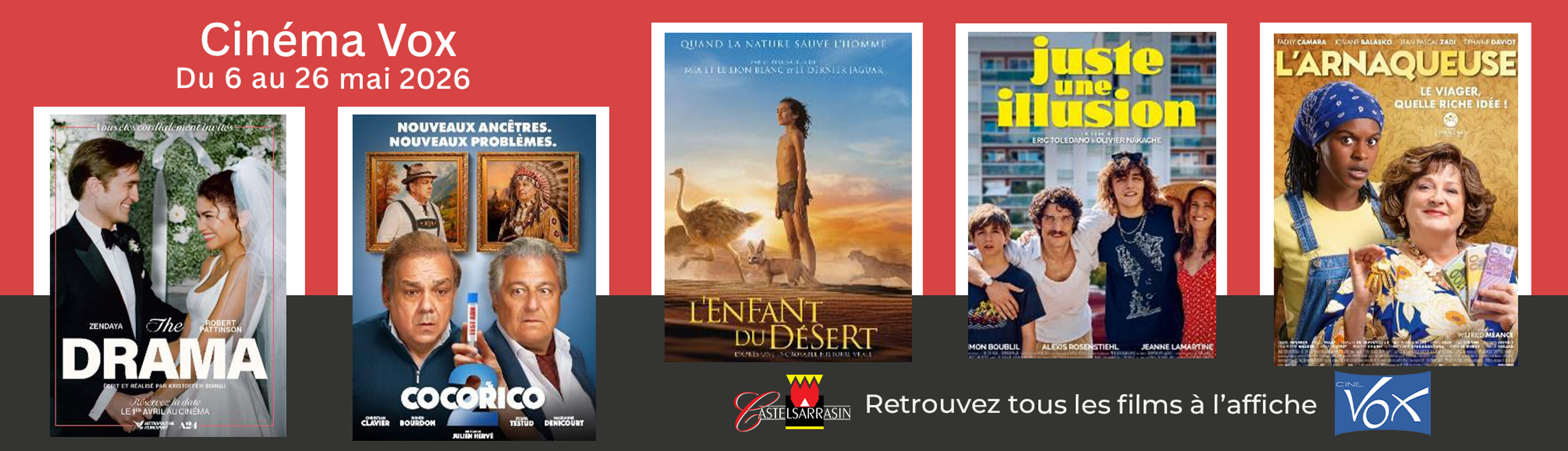  Retrouvez le programme du cinéma à l'affiche du 6 au 26 mai 2026