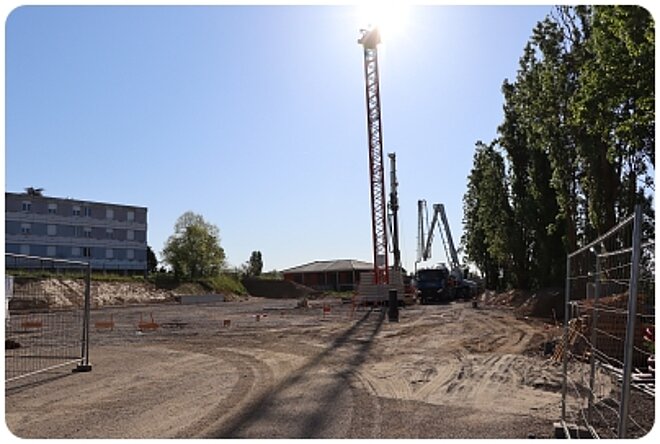 Début du chantier avec les travaux de terrassement