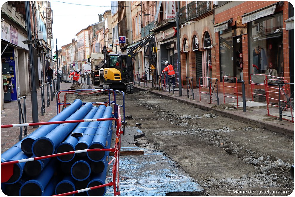 Phase 2 - Travaux rue de la révolution - © Mairie de Castelsarrasin Phase 2 - Travaux rue de la révolution - © Mairie de Castelsarrasin