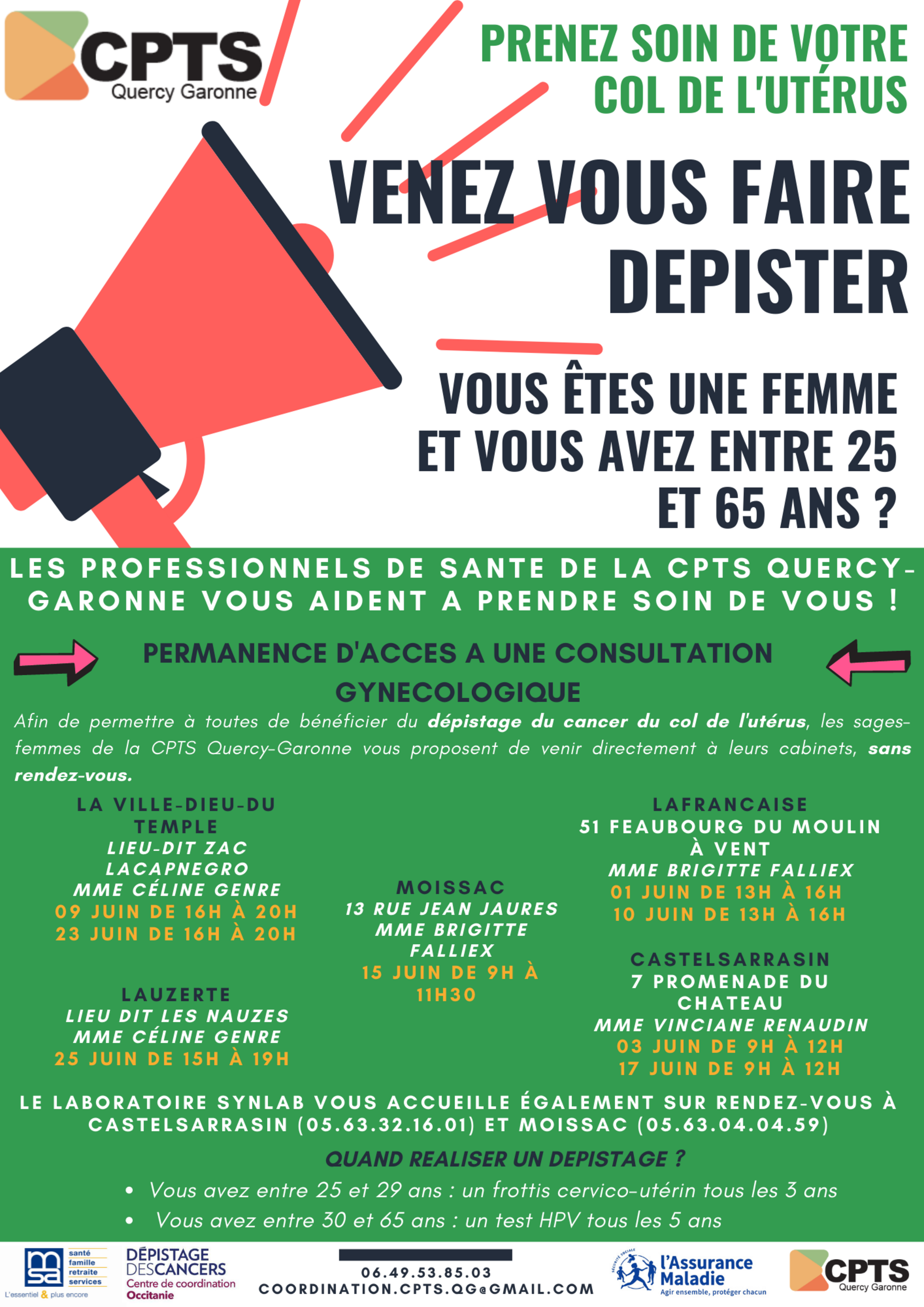 Dépistage du cancer du col de l'utérus