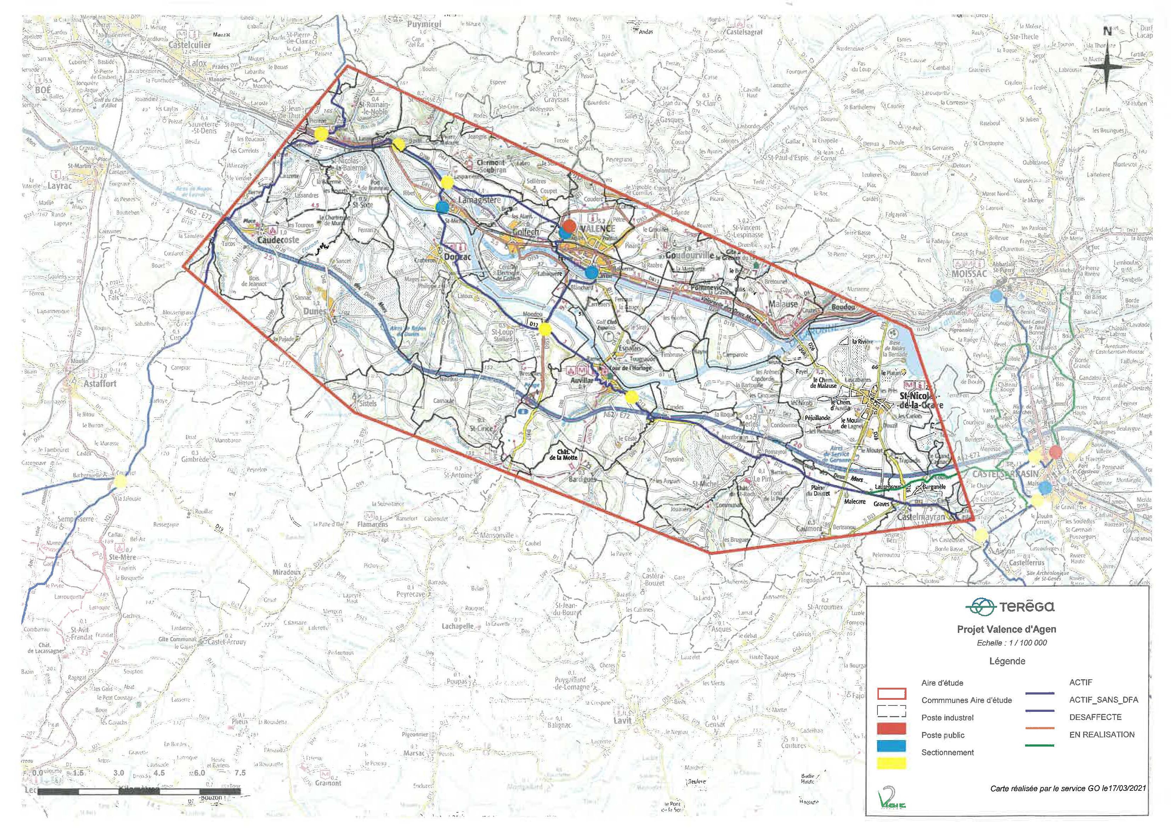 Carte du projet Valence d'Agen Carte du projet Valence d'Agen
