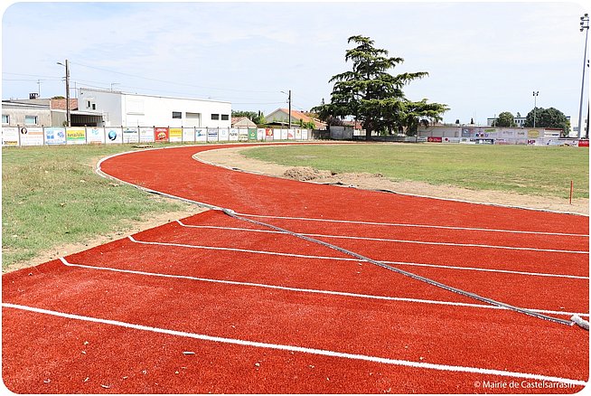 Travaux Piste athlétisme - Juillet 2023