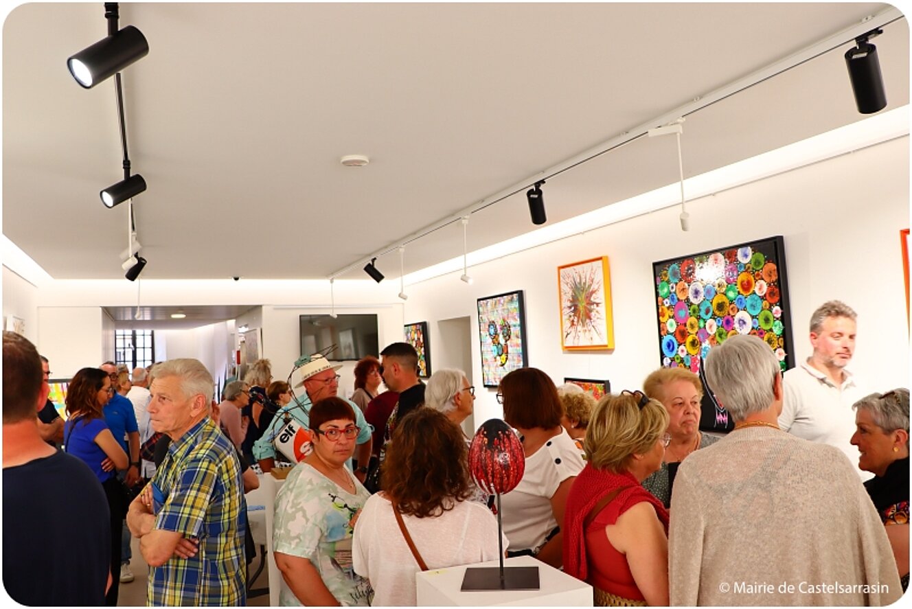 Photos du vernissage de l'exposition des oeuvres de l'artiste peintre Jérôme Tuffal