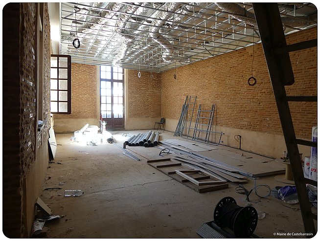 Intérieur du bâtiment en travaux