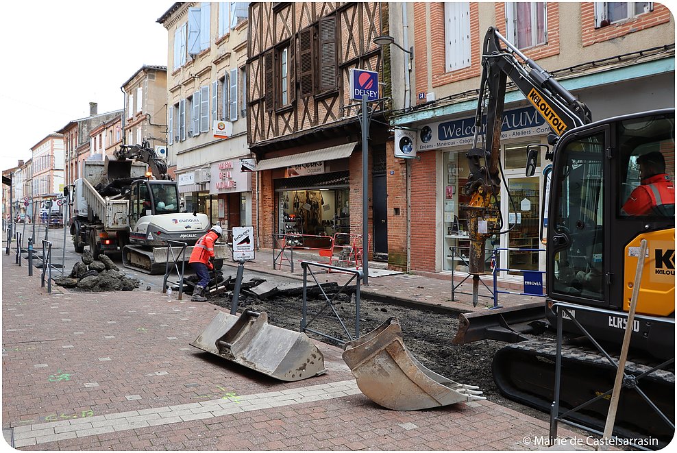 Phase 2 - Travaux rue de la révolution - © Mairie de Castelsarrasin Phase 2 - Travaux rue de la révolution - © Mairie de Castelsarrasin