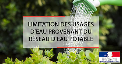 Limitation des usages d'eau provenant du réseau d'eau potable