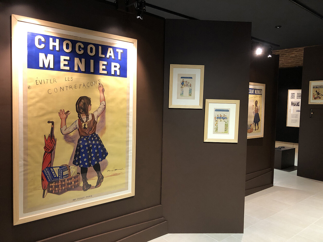 Affiche du Chocolat Meunier prise en photo dans le musée Affiche du Chocolat Meunier prise en photo dans le musée