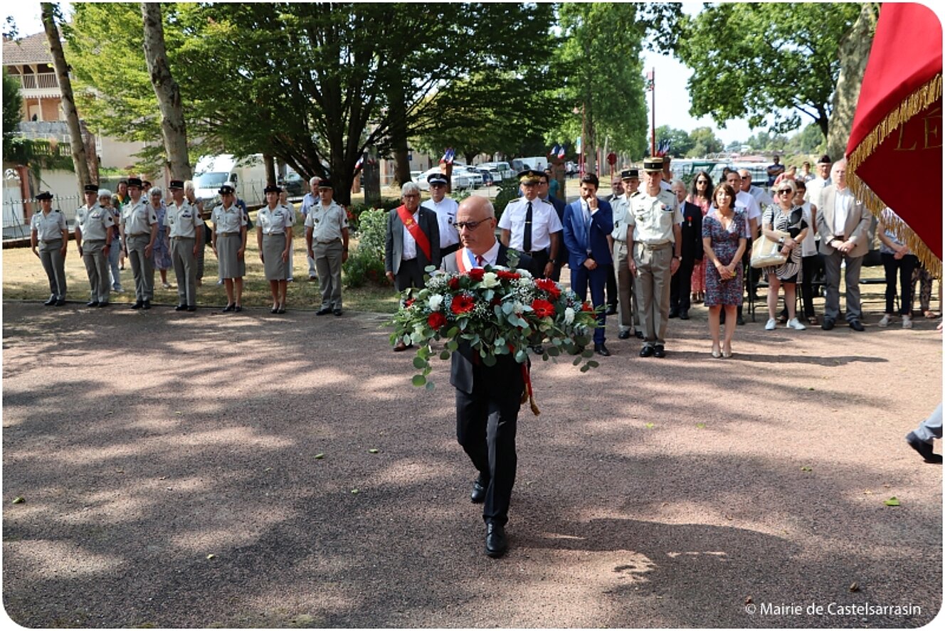 Cérémonie des 80 ans de la Libération de Castelsarrasin le 20 aout 2024