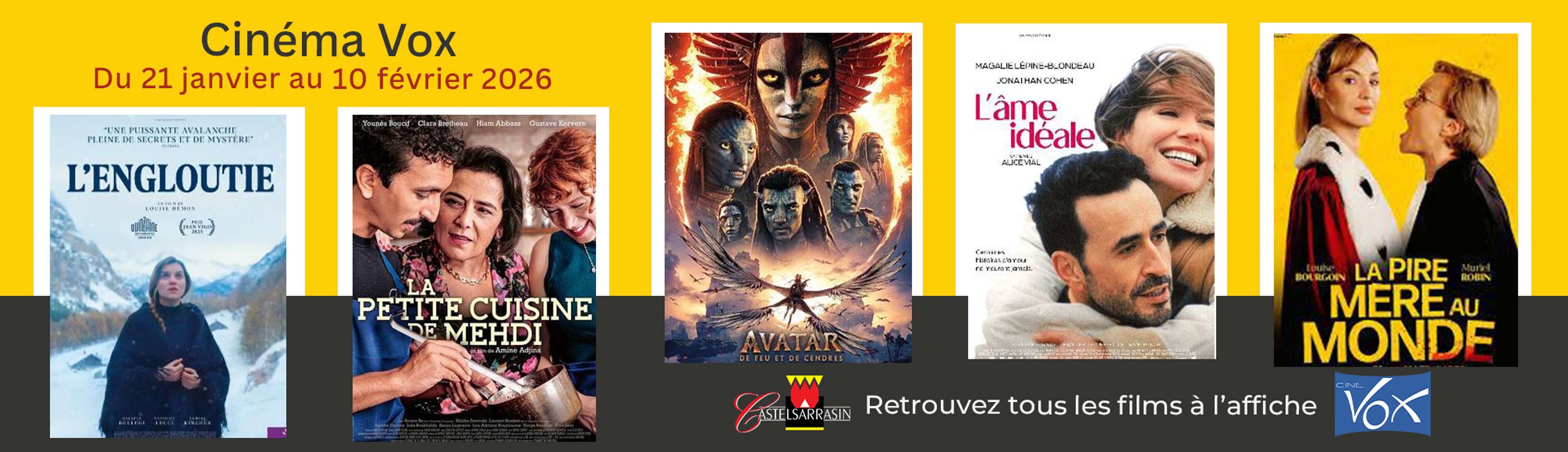  Retrouvez le programme du cinéma à l'affiche du 21 janvier au 10 février 2026