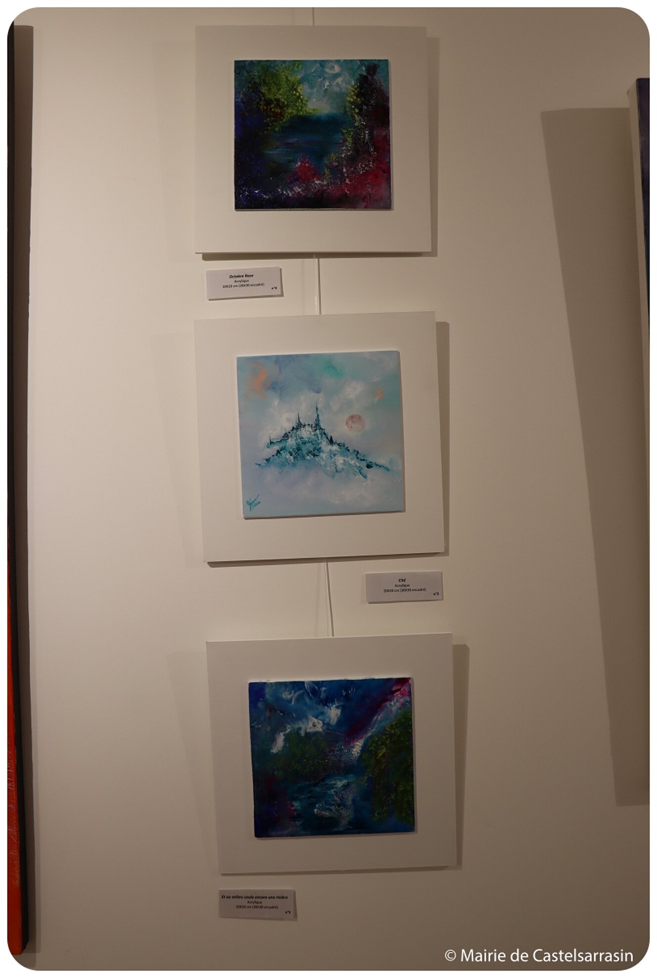 Tryptique dans des tons bleus Tryptique dans des tons bleus