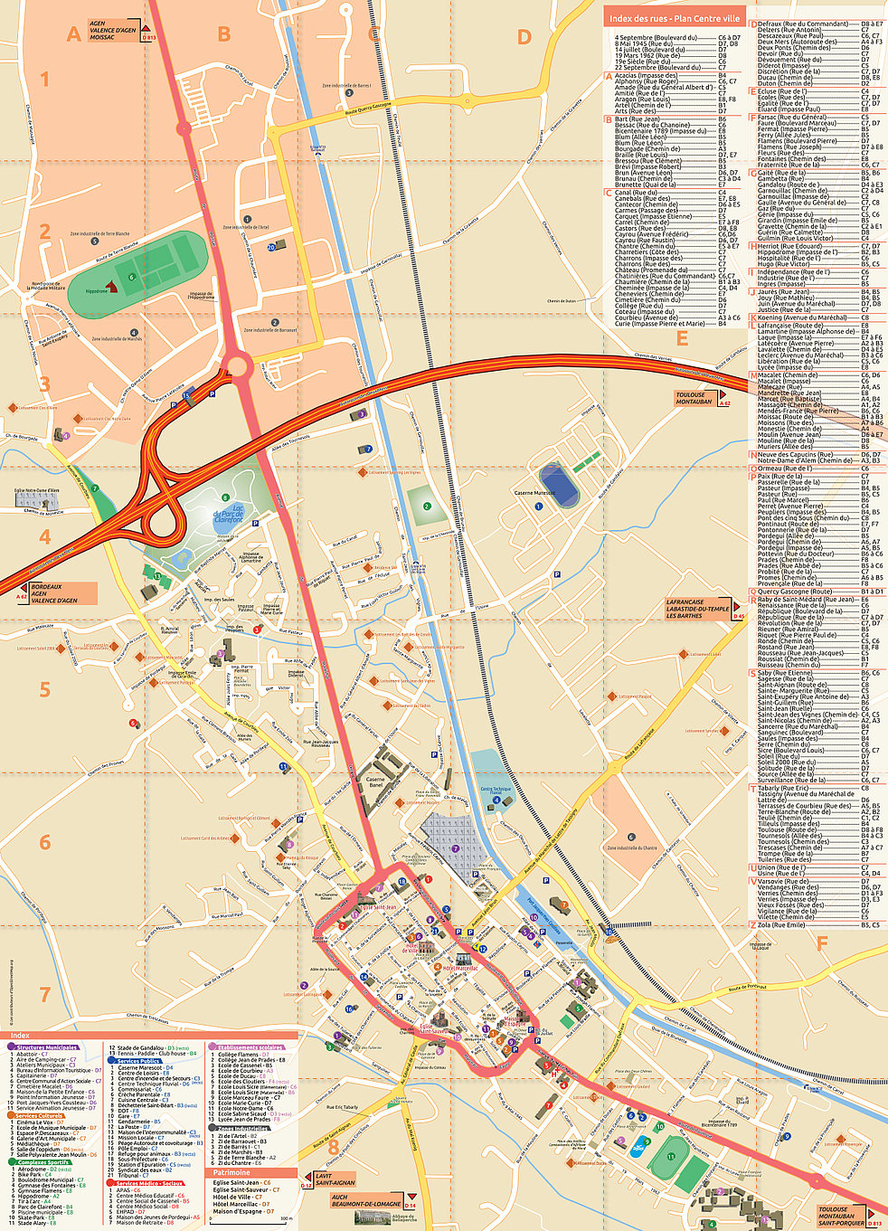 Plan de Castelsarrasin (verso), cliquez sur l'image pour le télécharger