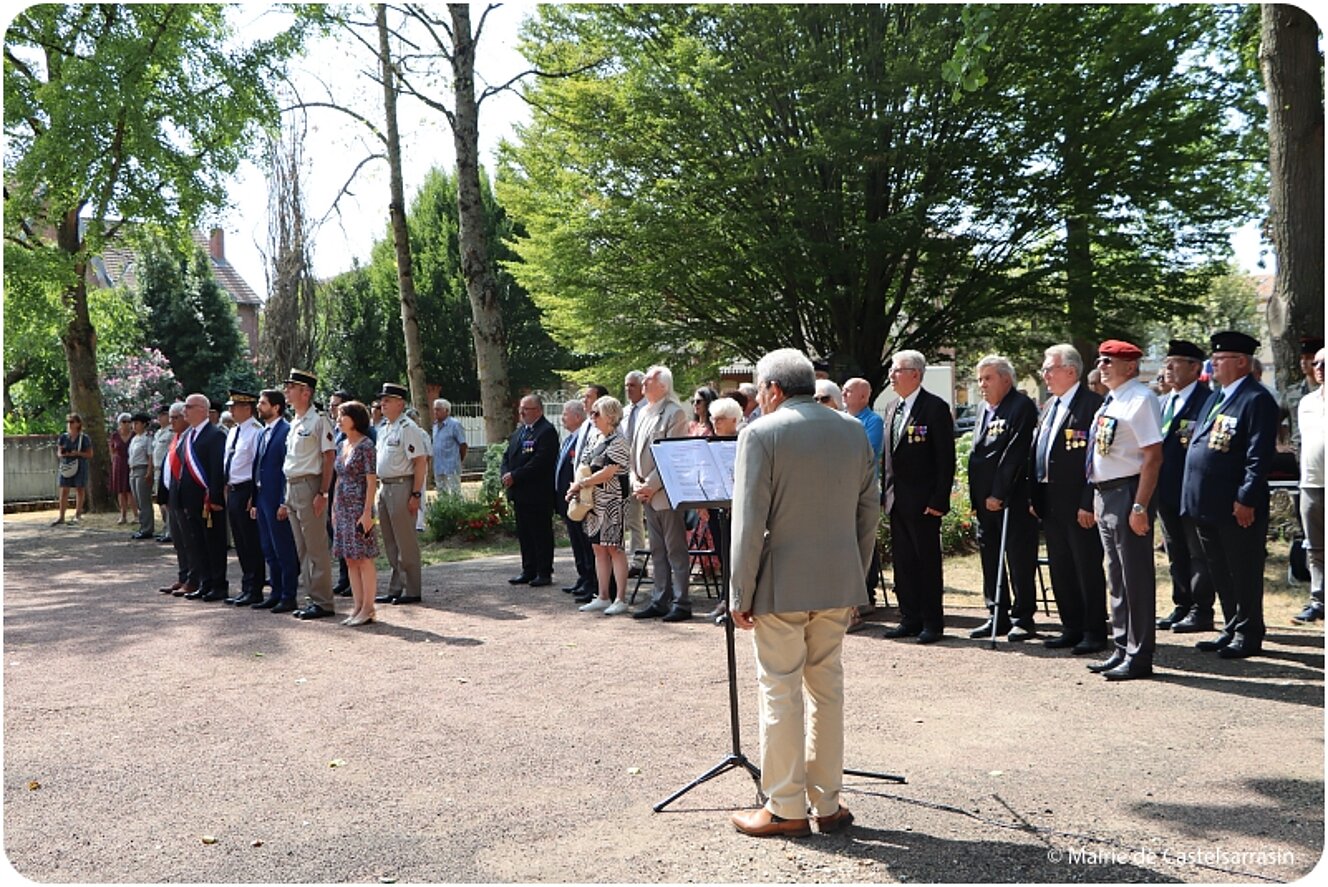 Cérémonie des 80 ans de la Libération de Castelsarrasin le 20 aout 2024