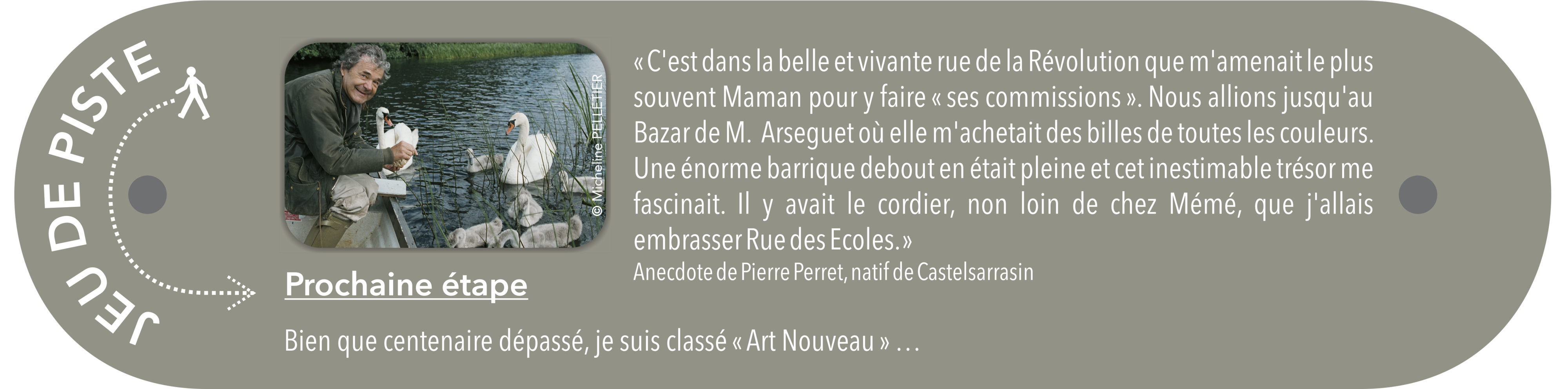 Plaque du jeu de piste Pierre Perret
