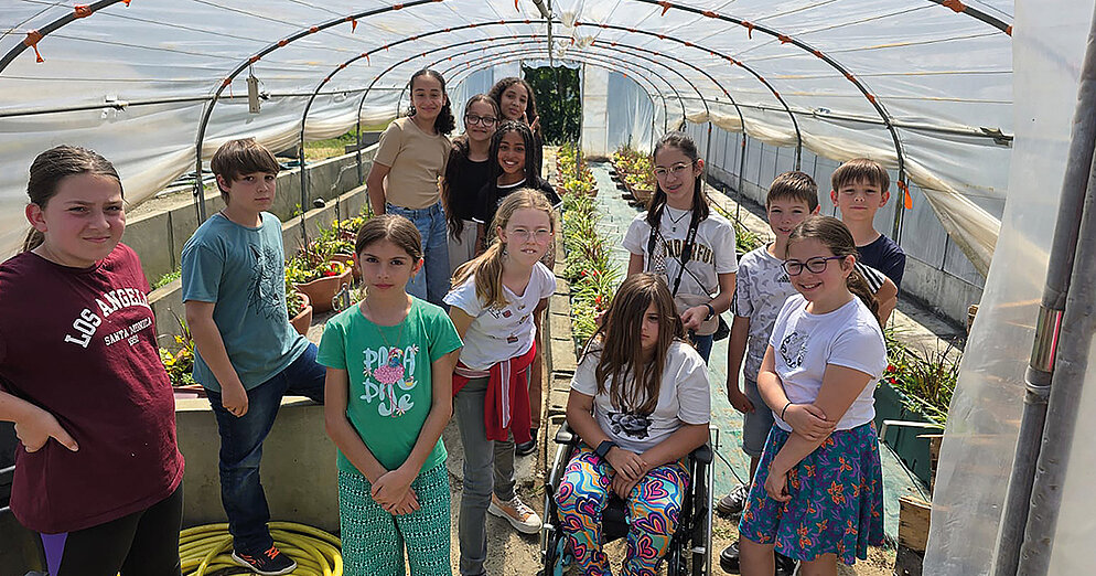 Visite des serres municipales pour la préparation d'une mini série