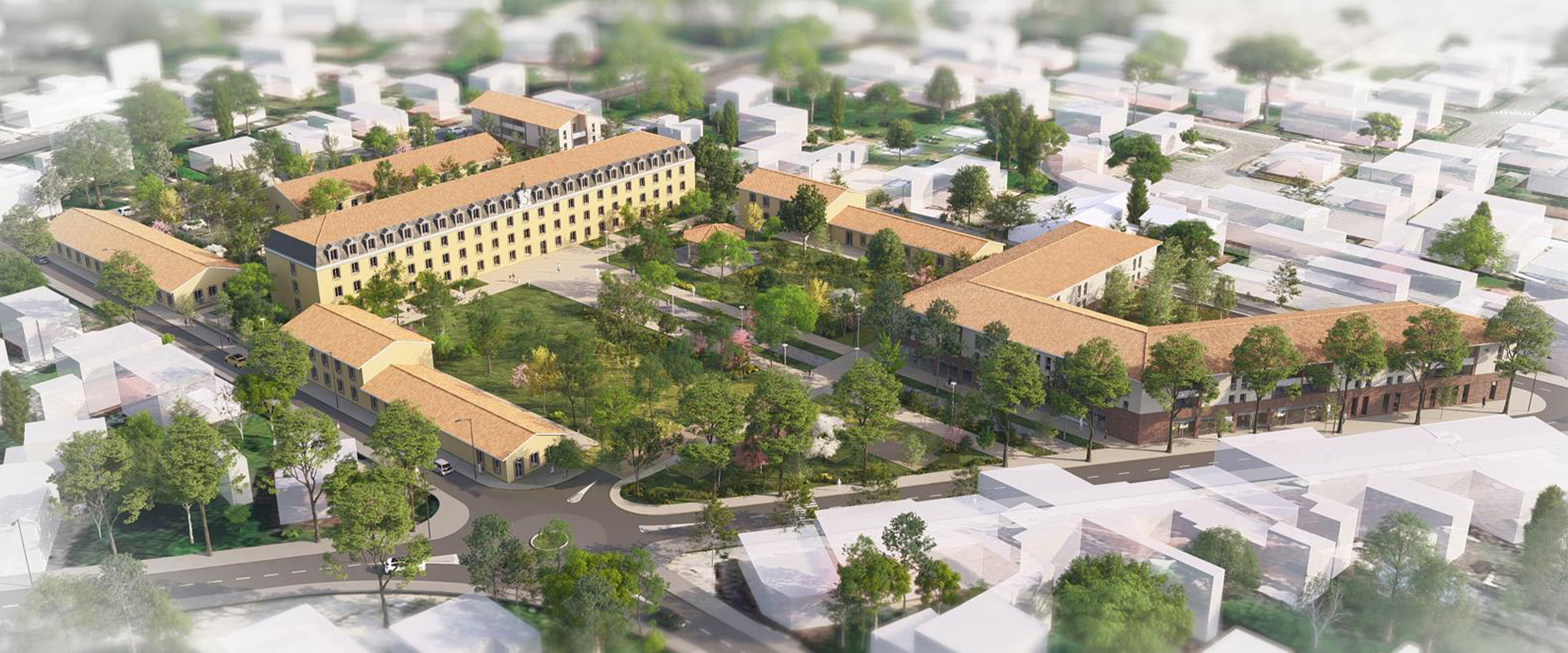 Plan | Projection du site marquant l'entrée de ville et ouvert aux habitants Plan | Projection du site marquant l'entrée de ville et ouvert aux habitants